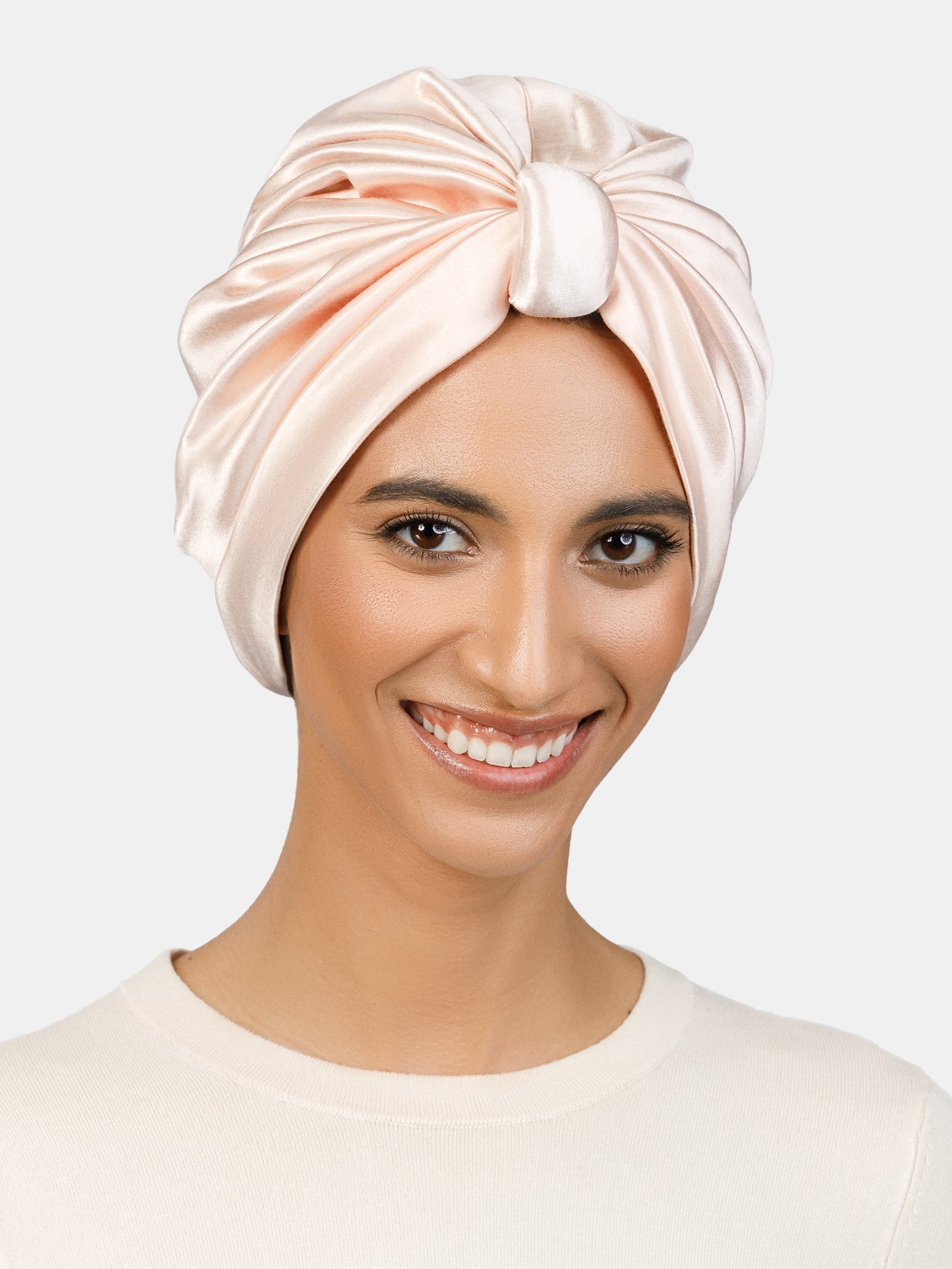MARYJANE CLAVEROL PINK FAUX PEARL BEADS TURBAN HEAD PIECE HAIR ACCESSORY NWT HTF Pink Turban Head Wrap With Heart Rhinestone Jewel - Women main image 4