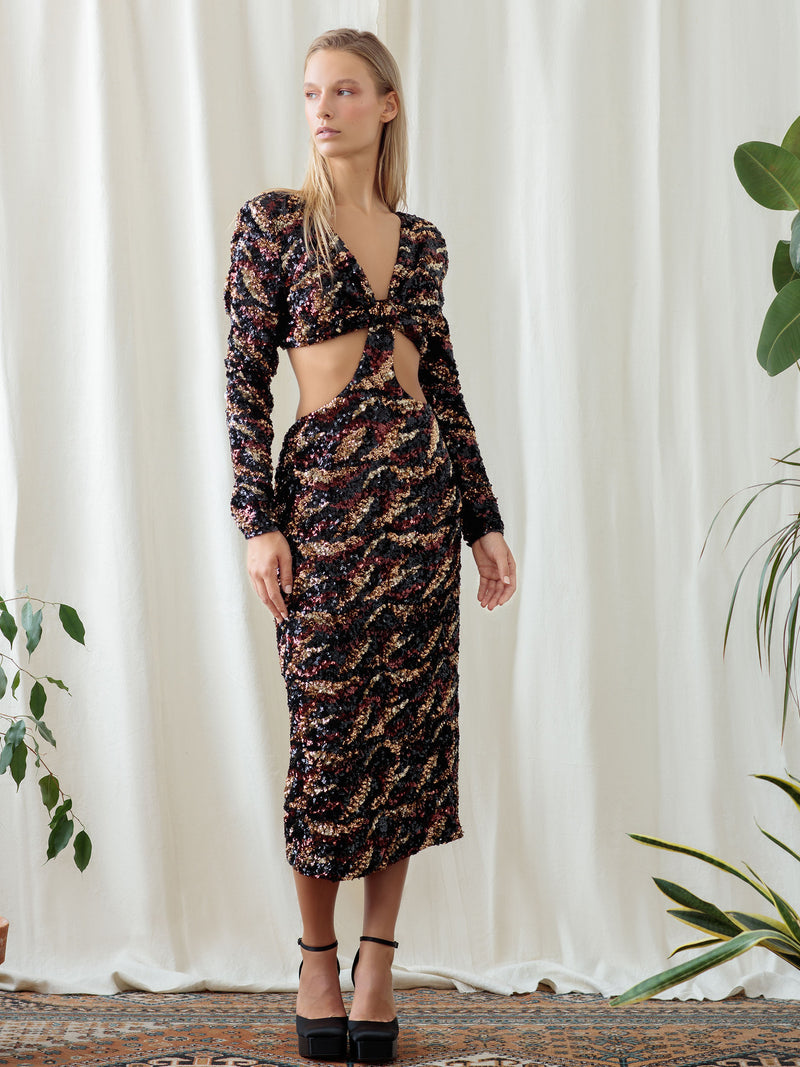 Maryjane Claverol Women's Flower Sequin Dress - Samba Dress 10 Maryjane Claverol Women's Flower Sequin Dress - Samba Dress 10