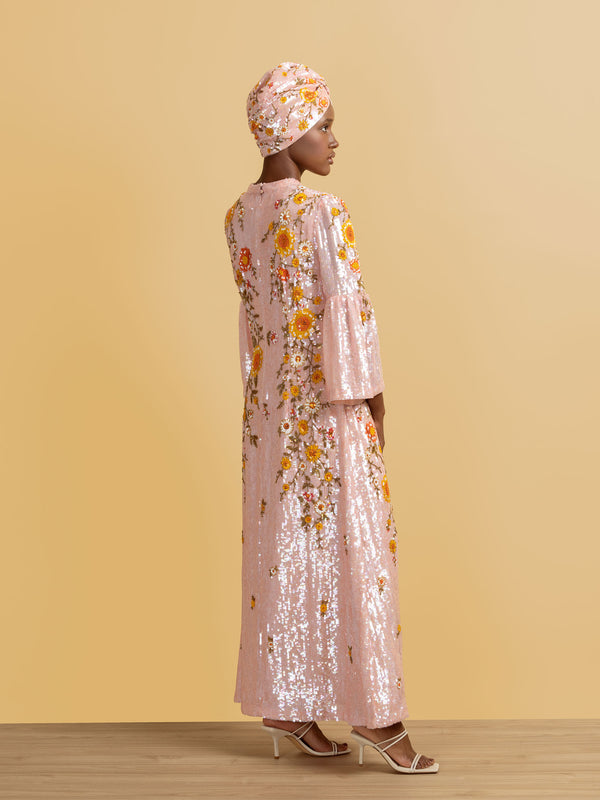 pink sequin dress designed by Maryjane Claverol  Edit alt text