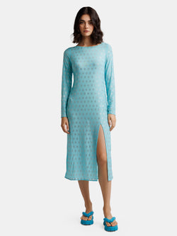 Maryjane Claverol Women's South Beach mesh dress in Turquoise Maryjane Claverol Women's South Beach mesh dress in Turquoise